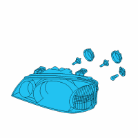 OEM 2001 Kia Optima Driver Side Headlight Assembly Diagram - 921013C050