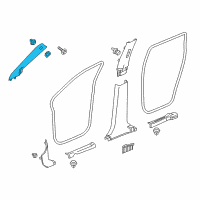 OEM 2019 Honda Pilot Garnish Assy., R. FR. Pillar *YR507L* (SHADOW BEIGE) Diagram - 84101-TG7-A01ZA