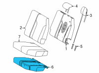 OEM 2022 Toyota Sienna Seat Cushion Pad Diagram - 79245-08050