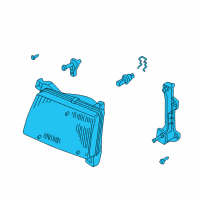 OEM 1999 Nissan Frontier Driver Side Headlight Assembly Diagram - 26060-3S525