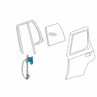 OEM 2004 Chevrolet Trailblazer EXT Motor Asm, Rear Side Door Window Regulator Diagram - 88980705