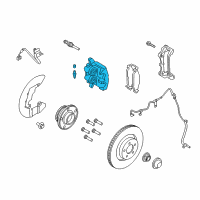 OEM 2021 Ford Mustang CALIPER ASY - BRAKE - LESS PAD Diagram - MR3Z-2B120-A