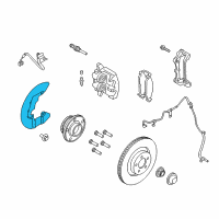 OEM 2018 Ford Mustang Splash Shield Diagram - JR3Z-2K004-A