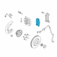 OEM 2019 Ford Mustang Front Pads Diagram - FR3Z-2001-P