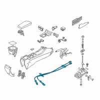 OEM 2012 Kia Optima Manual Transmission Shift Control Cable Diagram - 437943S100