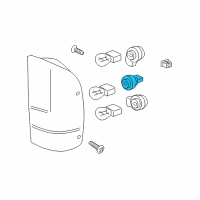 OEM Ford Windstar Back Up Lamp Bulb Socket Diagram - F1TZ-13411-G