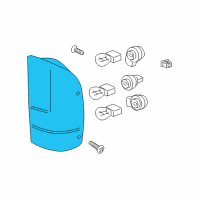 OEM Ford Ranger Tail Lamp Assembly Diagram - YL5Z-13404-AA