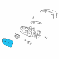 OEM 2013 Ford Focus Mirror Glass Diagram - CM5Z-17K707-H