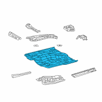 OEM Toyota Matrix Front Floor Pan Diagram - 58111-02920