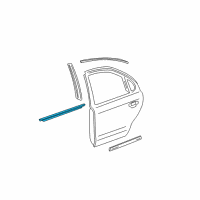 OEM 2000 Lincoln LS Belt Weatherstrip Diagram - 2W4Z-5425596-AAA