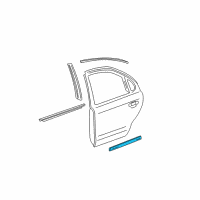 OEM 2004 Lincoln LS Body Side Molding Diagram - 5W4Z-5425556-APTM