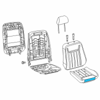 OEM 2017 Chrysler 300 Seat Cushion Foam Diagram - 68104552AA