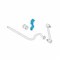 OEM Lexus ES300 Bracket, Rear Stabilizer Bar, NO.1 Diagram - 48832-33040