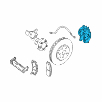 OEM 2010 Chevrolet Corvette Caliper, Front Brake Diagram - 22799629