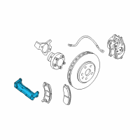 OEM 2010 Chevrolet Corvette Caliper Support Diagram - 88964166