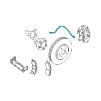 OEM 2010 Chevrolet Corvette Hose Asm, Front Brake Diagram - 19366675