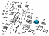 OEM Jeep Grand Cherokee L CUPHOLDER-Console Diagram - 68541931AA