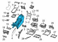 OEM Jeep Grand Cherokee L BASE-FLOOR CONSOLE Diagram - 7GU05TX7AB