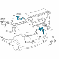 OEM 2002 Toyota Prius Cylinder & Key Set, Luggage Compartment Lock Diagram - 69055-47030