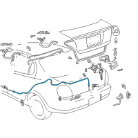 OEM 2001 Toyota Prius Release Cable Diagram - 64607-47020