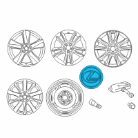 OEM 2020 Lexus GS350 Ornament Sub-Assy, Wheel Hub Diagram - 42603-53110