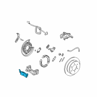 OEM 2010 Hummer H3 Rear Pads Diagram - 19208132