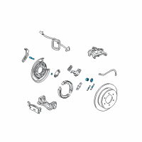 OEM 2007 Hummer H3 Spring Kit, Rear Parking Brake Shoe Hold Down Diagram - 15240816