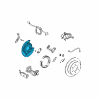 OEM 2006 Hummer H3 Plate, Rear Brake Backing Diagram - 15111377