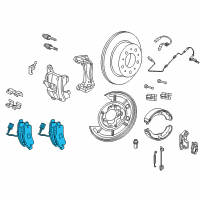 OEM Ram ProMaster 3500 Rear Disc Brake Pad Kit Diagram - 68226919AA