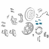 OEM 2014 Ram ProMaster 1500 Spring-Brake Shoe Hold Down Diagram - 68095417AA