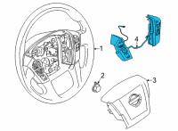 OEM 2022 Nissan Frontier SWITCH ASSY - STEERING Diagram - 25550-9BU1A