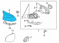 OEM 2022 BMW X6 Protective Cap Cerium Grey Left Diagram - 51-16-7-466-195
