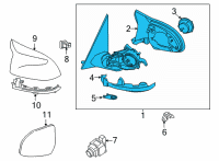 OEM 2022 BMW X6 OUTSIDE MIRROR HEATED WITH M Diagram - 51-16-8-080-375