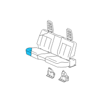 OEM 2007 Dodge Dakota Rear Seat Cushion Diagram - 1FX041D5AA