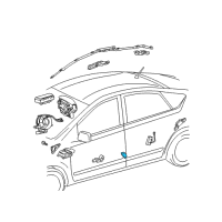 OEM 2007 Toyota Prius Side Sensor Diagram - 89860-47040