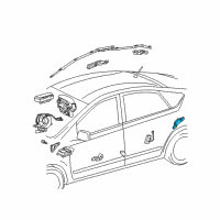 OEM 2007 Toyota Prius Side Sensor Diagram - 89834-47020