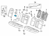 OEM 2022 Honda Civic Cup Holder, Rear Armrest (Deep Black) Diagram - 82184-SNA-A01ZU