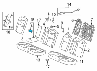 OEM 2016 Honda Civic Cup Holder, Rear Armrest (Deep Black) Diagram - 82184-SNA-A01ZU