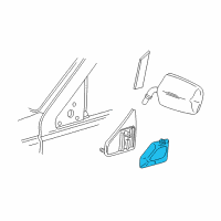 OEM 1995 GMC C2500 Suburban Cover Asm, Outside Rear View Mirror Mount Plate Diagram - 19180214