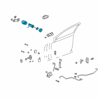 OEM 2004 Pontiac Bonneville Cylinder Kit, Front Side Door Lock (Uncoded) Diagram - 12458564