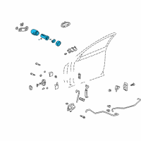 OEM 2001 Pontiac Bonneville Cylinder Kit, Front Side Door Lock (Uncoded) Diagram - 12458564