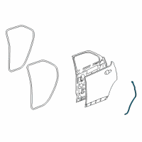 OEM 2017 Chevrolet Equinox Rear Weatherstrip Diagram - 20998458