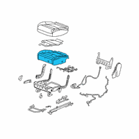 OEM 2022 Cadillac XT6 Seat Cushion Pad Diagram - 84750889