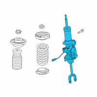 OEM 2014 BMW 740i Front Left Strut Shock Spring Absorber Assembly Diagram - 37-11-6-863-115