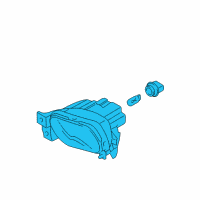 OEM Hyundai Accent Front Driver Side Fog Light Assembly Diagram - 92201-1E000