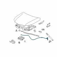 OEM 2007 Pontiac Torrent Cable Asm-Hood Primary Latch Release Diagram - 15291965