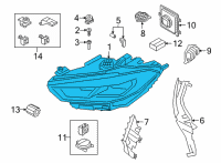 OEM BMW 840i Headlight, Laser Light, Right Diagram - 63-11-8-739-610