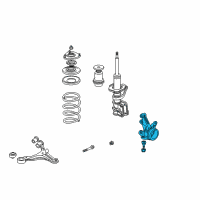 OEM 2001 Honda Civic Knuckle, Left Front (Abs) Diagram - 51215-S5A-J10