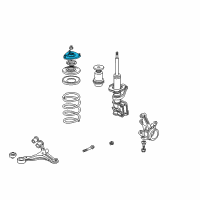 OEM 2001 Honda Civic Mount, Right Front Shock Absorber Diagram - 51920-S5A-024