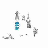 OEM 2001 Honda Civic Spring, Front Diagram - 51401-S5A-A41